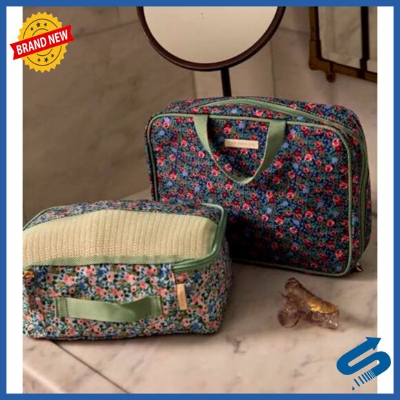 Floral Cosmetic Case Travel Accessory Stylish Functional Storage Pockets Wipe - Picture 6 of 6